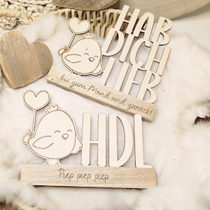 Gnome del supporto del blocco del file laser SVG Ti amo HDL amo il file SVG di San Valentino