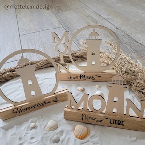 File SVG Laser Blocco Lettering Faro Moin Porto di casa File SVG Marittimo