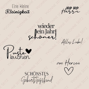 Verjaardag Minis SVG Laserbestand Gravure Pustekuchen Gelukkige Verjaardag Vriendinnen Vriendschap Laserbestand Plotterbestand