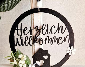 STL 3D print file for wreaths (set of 2) - Welcome and Come In pendant - gift idea - door wreath - decoration for hallway or entrance area - 3D print file