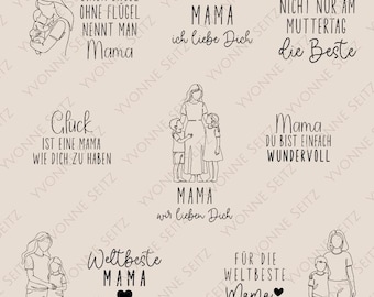 SVG Laser File Engraving Bundle Best Mom Mother's Day Mommy Mom Mother Christmas Easter Keychain Laser File Plotter File Gift