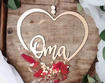 SVG laser file heart wreath Grandma Granny Mother's Day gift for Mom Gift idea SVG file