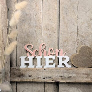 STL 3D print file, set of 3 lettering statements "Beautiful here", 3D print file for home, gift idea, interior, wall decoration and display stand