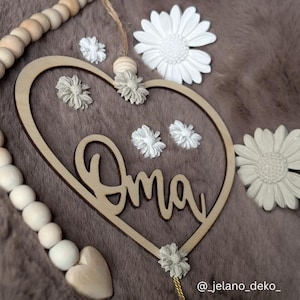 File laser in formato SVG cuore ghirlanda nonna nonna regalo per la festa della mamma per l'idea regalo della mamma file SVG