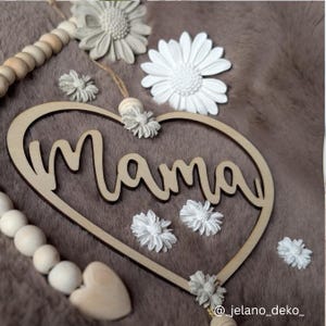 File laser SVG cuore ghirlanda mamma regalo per la festa della mamma per file SVG idea regalo mamma