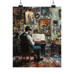Eleganti poster con stampe artistiche, decorazioni murali vintage, regalo per gli amanti della musica, arte per il soggiorno, decorazione estetica per la casa