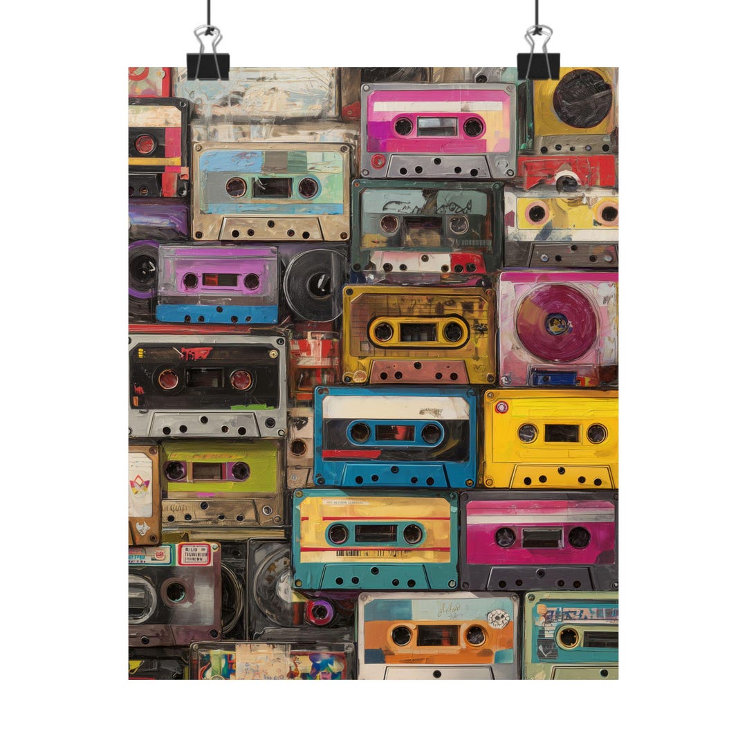 Fba Retro Vintage Cassette Tape Art Print: Retro Music Poster for Music Lovers - Etsy