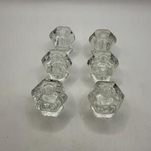 Set of 6 vintage glass knobs/drawer pull hardwear