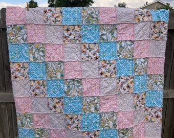 Bohemian Butterfly Twin Size Rag Quilt