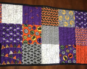 Halloween Table Runner = Quilted Cotton - Patchwork