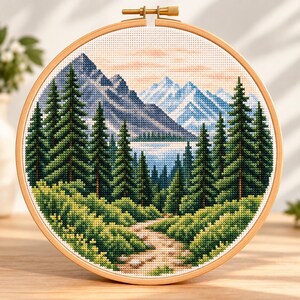 Stained Glass Rose Cross Stitch Pattern PDF – Desert Flower Mandala