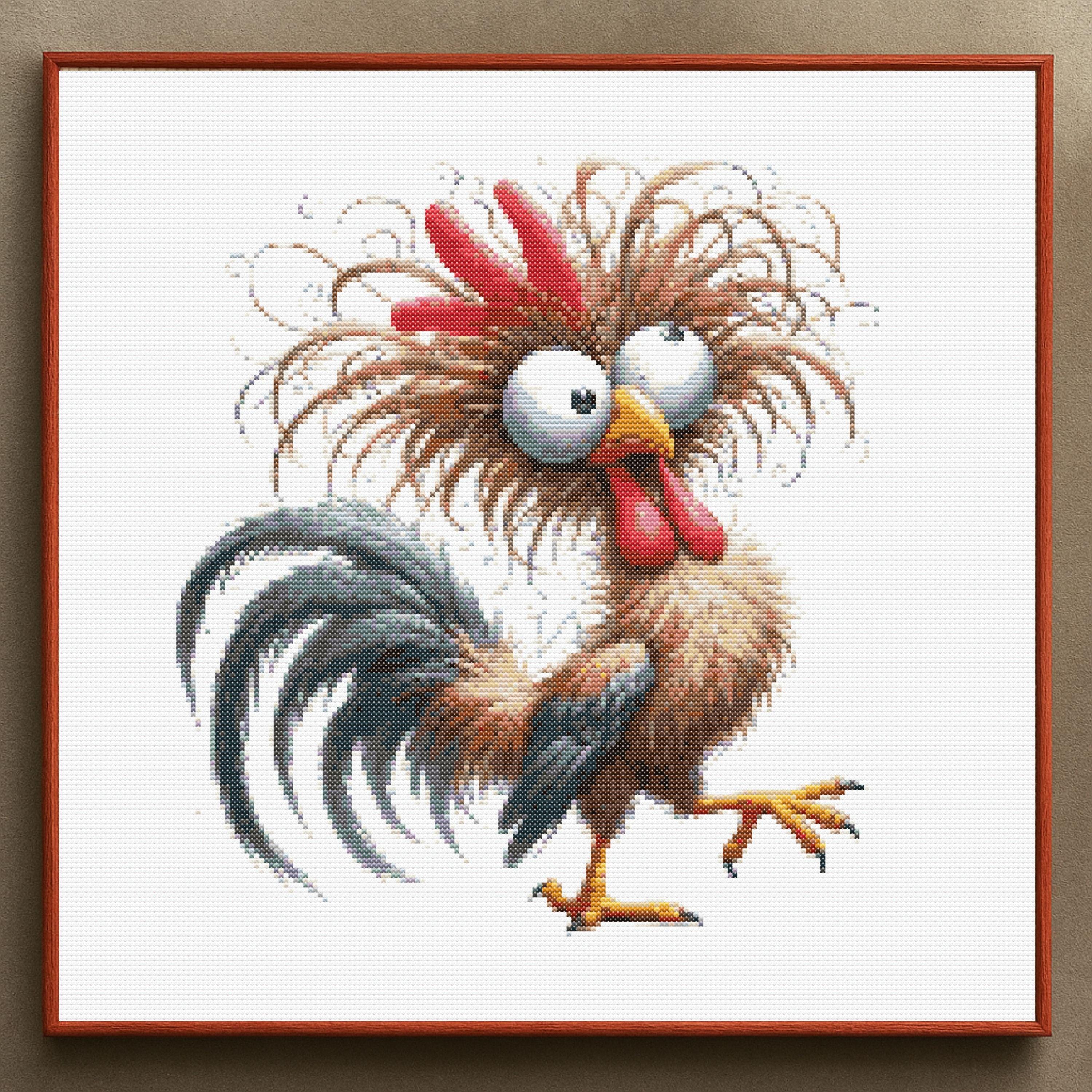 トップス GAKKIN ROOSTER LEGS EMBROIDERY XL Crazy Rooster Cross Stitch Pattern: Funny Chicken Embroidery (PDF