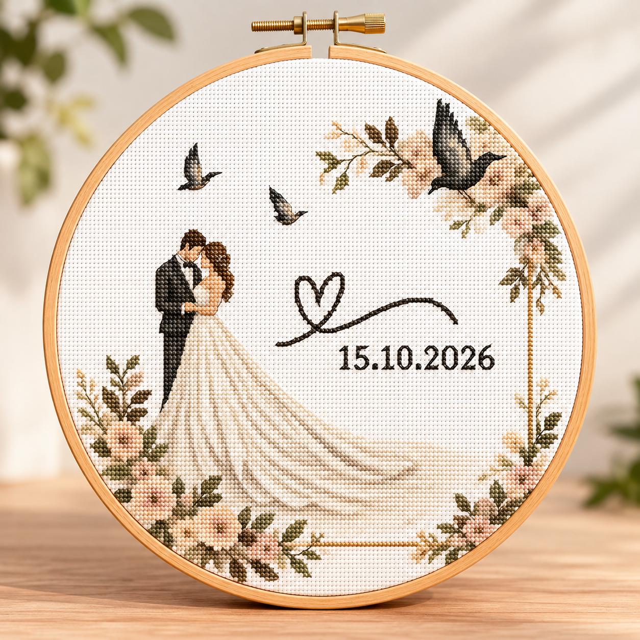 Wedding cross stitch - Etsy 日本
