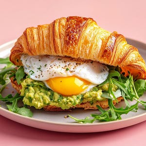 Ham, Egg & Cheese Croissant Sandwich Recipe