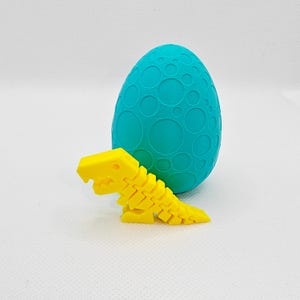 Mini Flexi T-Rex and Egg | Fun & Poseable Dinosaur Decor | Easter | Children's Toy