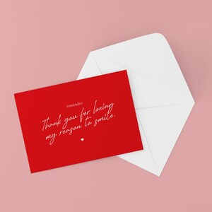 Postal imprimible del día de San Valentín, tarjeta escrita a mano, tarjeta de amor, regalo para novio, regalo para novia