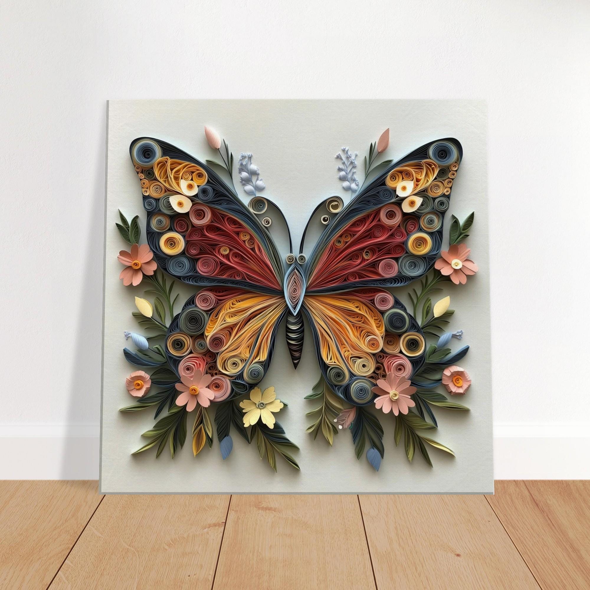 Vibrant Butterfly, Paper Quilling Artwork of a Colorful Butterfly With ...
