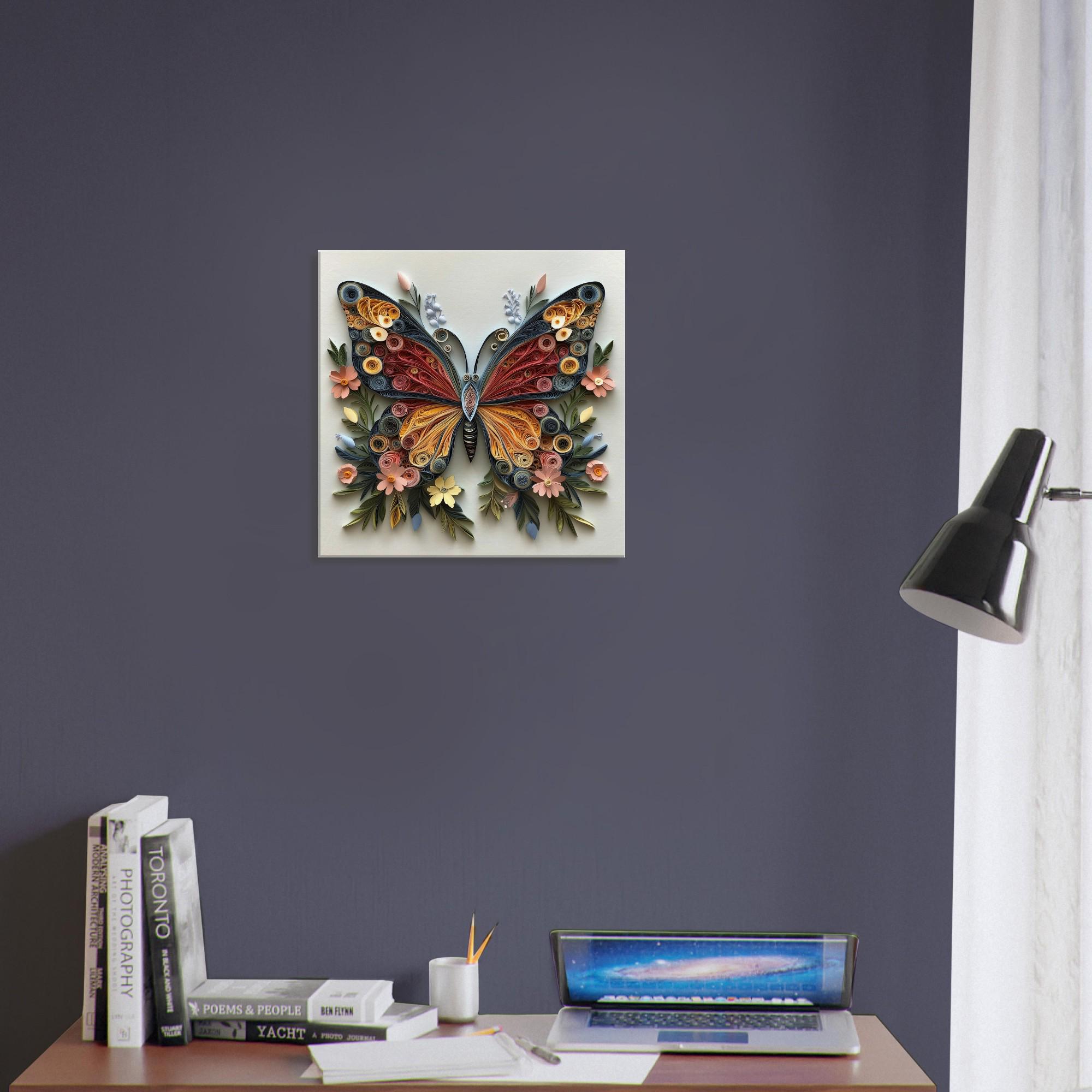 Vibrant Butterfly, Paper Quilling Artwork of a Colorful Butterfly With ...