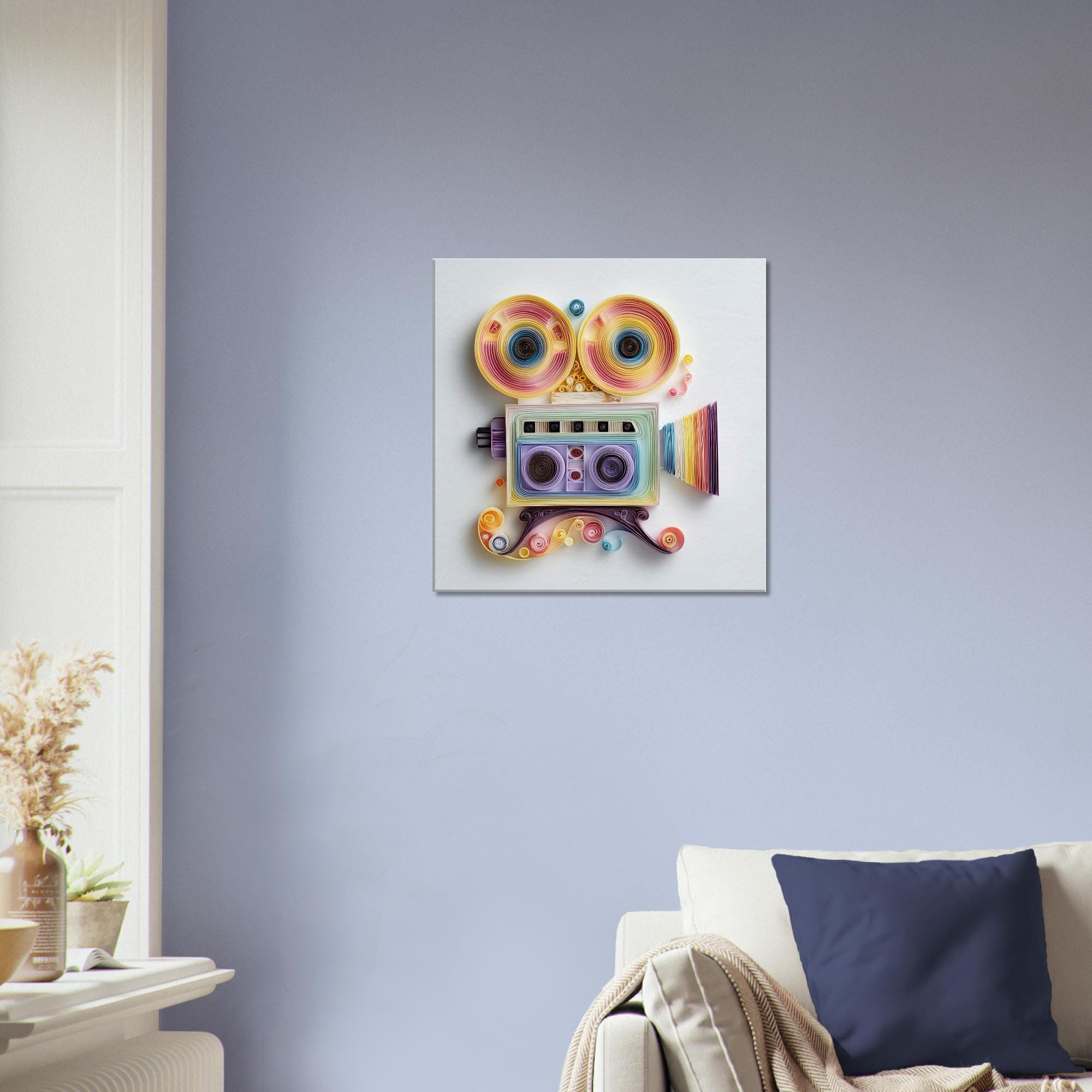Retro Movie Camera, Paper Quilling Artwork of a Film Camera, Quilled ...