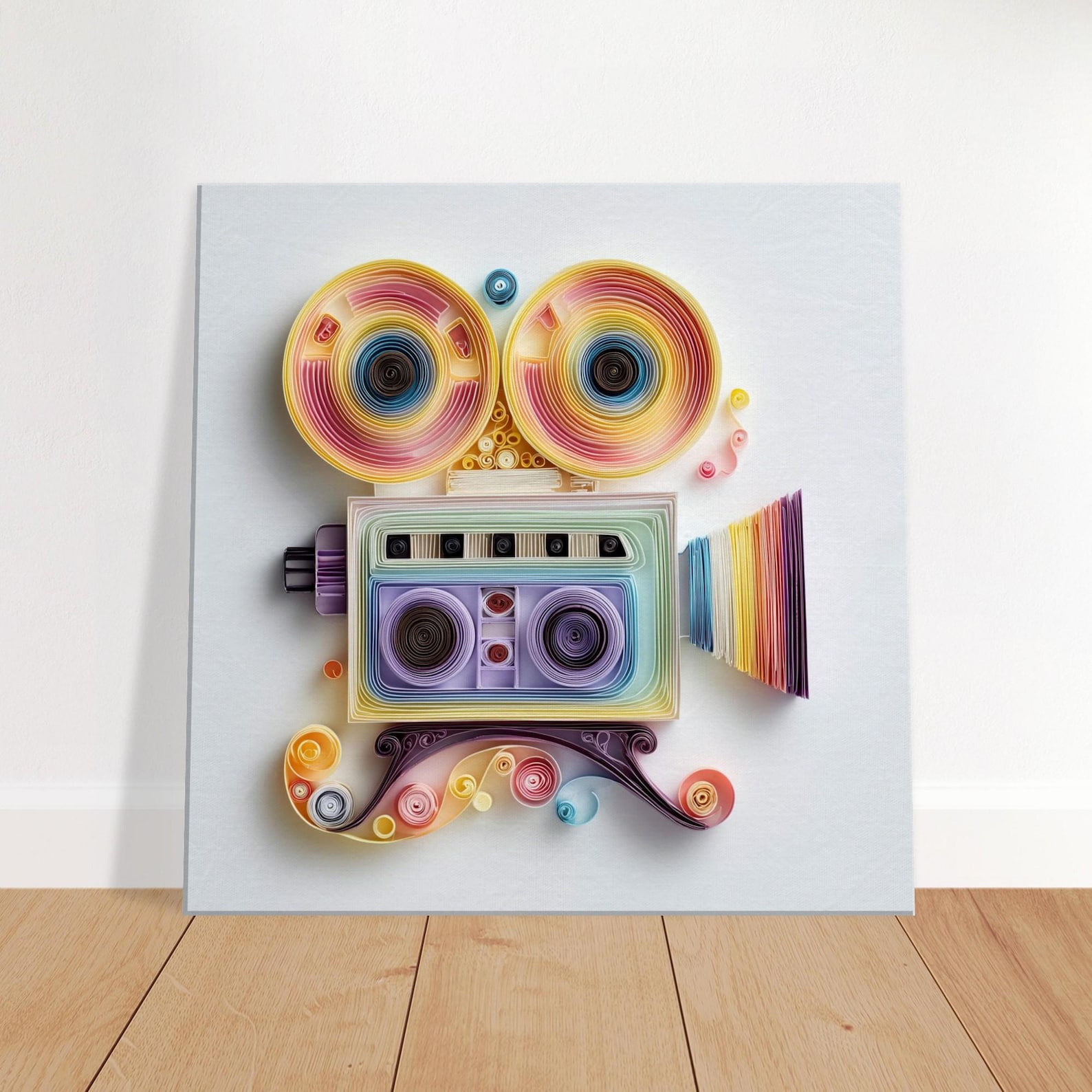 Retro Movie Camera, Paper Quilling Artwork of a Film Camera, Quilled ...