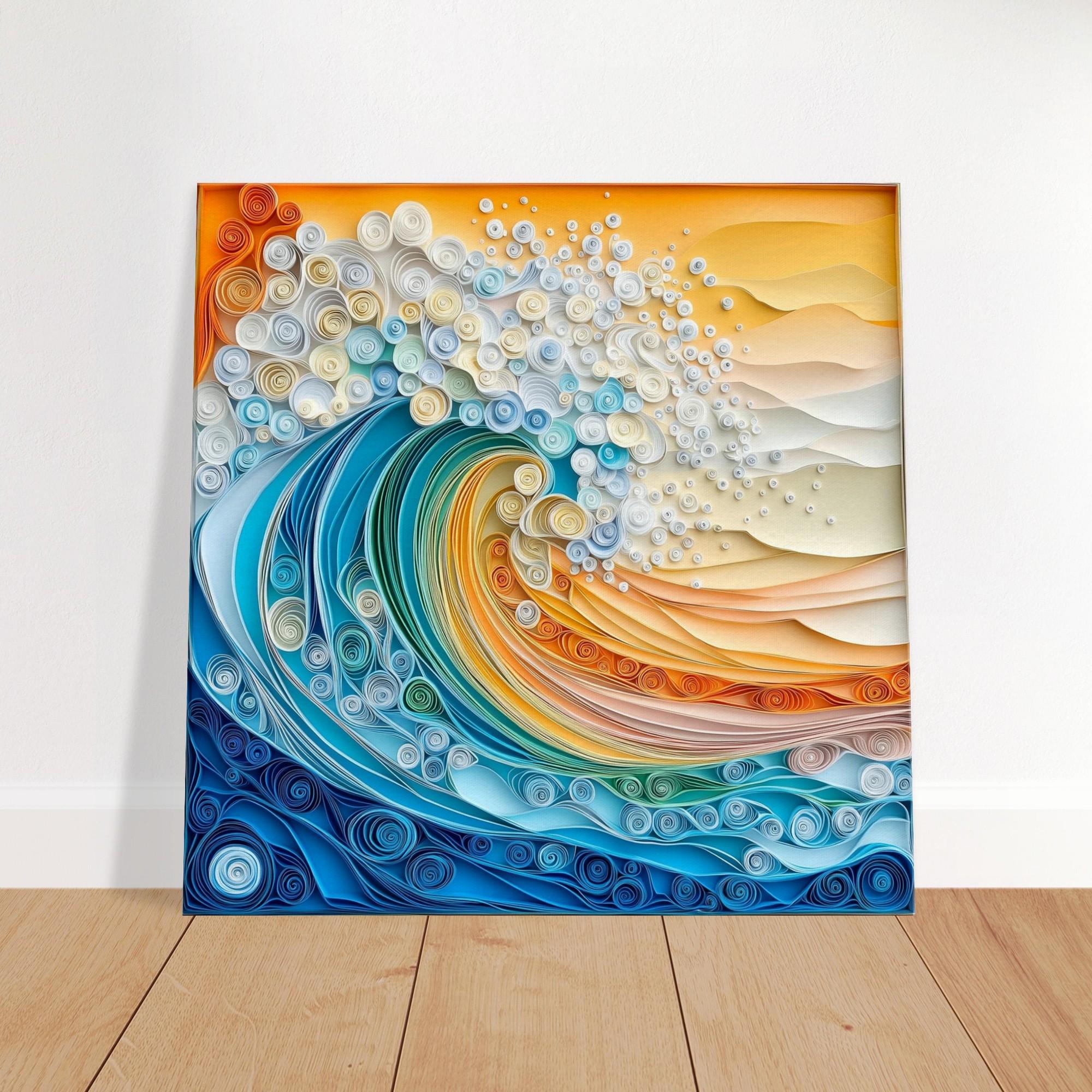 Surging Waves, Paper Quilling Artwork of a Powerful Ocean Wave, Quilled ...