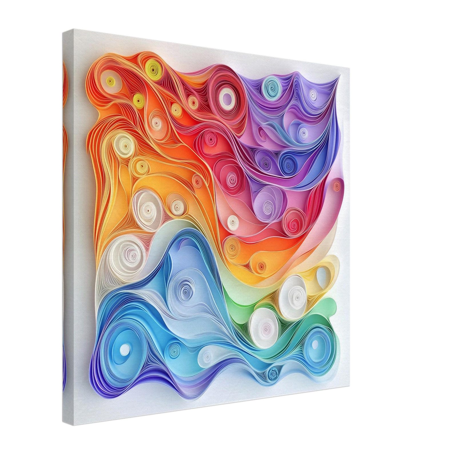 Chromatic Flow, Paper Quilling Abstract Swirls, Quilled Paper Design ...