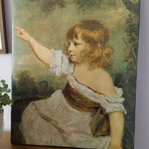 Antique reproduction on canvas, Portrait of Francis George Hare (1786-1842) known as Master Hare and also known as Infancy, after Joshua Reynolds