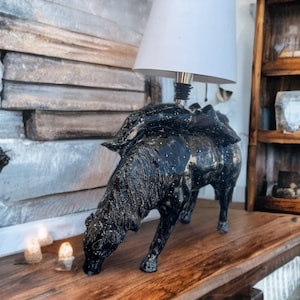 Handmade Horse and Woman Figure – Artistic Natural Home Lighting, Ceramic Sculpture, Accent Lamp, Table Sculpture
