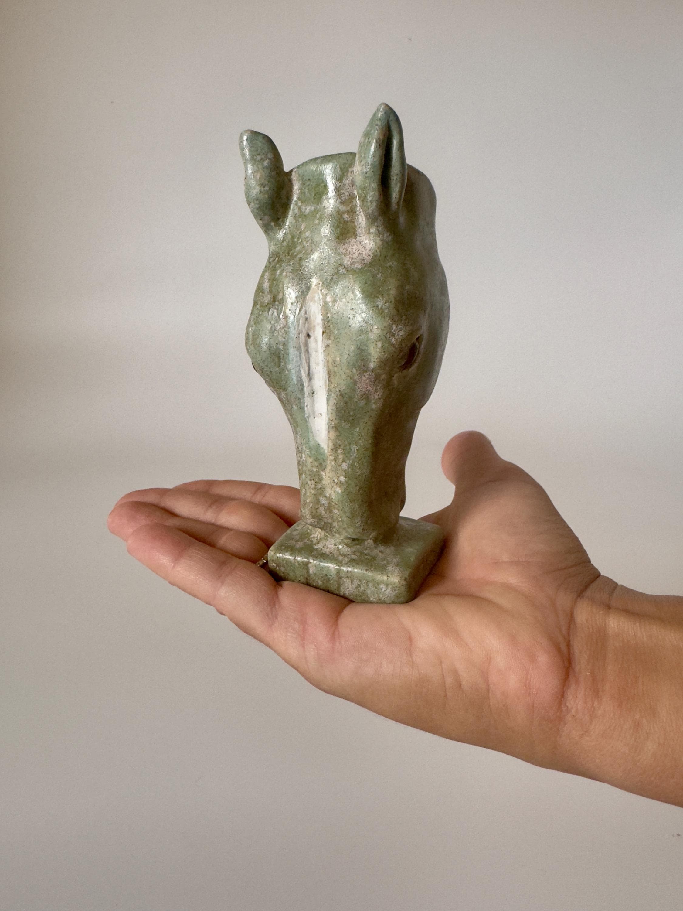 手作り陶器の馬型キャンドルホルダー - 素朴な農家風インテリア - Etsy