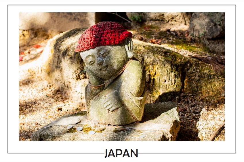 Postcards and poster from traditional Japan