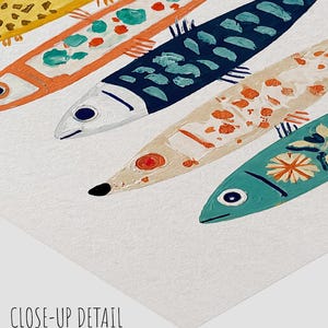 Colorful Fish Wall Decor Print, Coastal Bathroom Art, Ocean Nursery Poster image 9