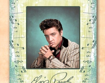 Elvis Presley Birthday Card, The King, Memphis, Rock n Roll, Rockabilly, 5"x7" Greeting Card, Pink Cadillac, Hound Dog