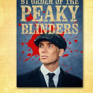 Birthday Card / Thomas Shelby, 5&quot;x7&quot; Greeting Card, Blank with Greeting Inside, Digital Watercolor, Gangster TV Series