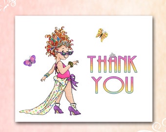 Fancy Nancy Thank You Cards: Glitter Butterflies, Set of 10