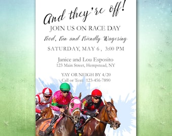 Horse Race Invitation & Betting Slips, And They're Off! (5x7 YOU PRINT)
