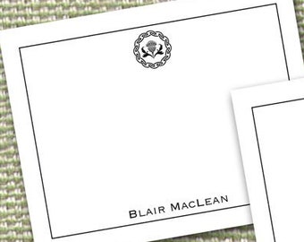 Thistle Note Cards / Set of 10 / Stationery, Scotland Scottish Celtic Heritage / Personalized Custom / JAMMF, Outlander Gift / Scotch Gaelic