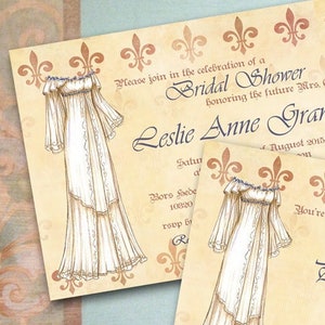 Medieval Renaissance Invitation / Shower Birthday Banquet Feast / 5x7 Printable PDF or JPG / Fleur de Lis / Ren Faire Dress / Fairytale