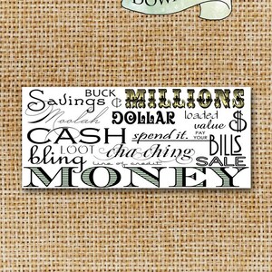 Titular del dinero / Graduación Cumpleaños Navidad Navidad Metro Arte Tipografía Efectivo o cheque Regalo Sobre / Tarjeta de dinero Botín Moola Dinero Moneda