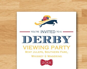 Kentucky Derby Invitation & Betting Slips, Horse Race, 5x7