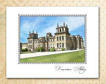 Downton Abbey Note Cards: Highclere Castle Watercolor, Set of 10