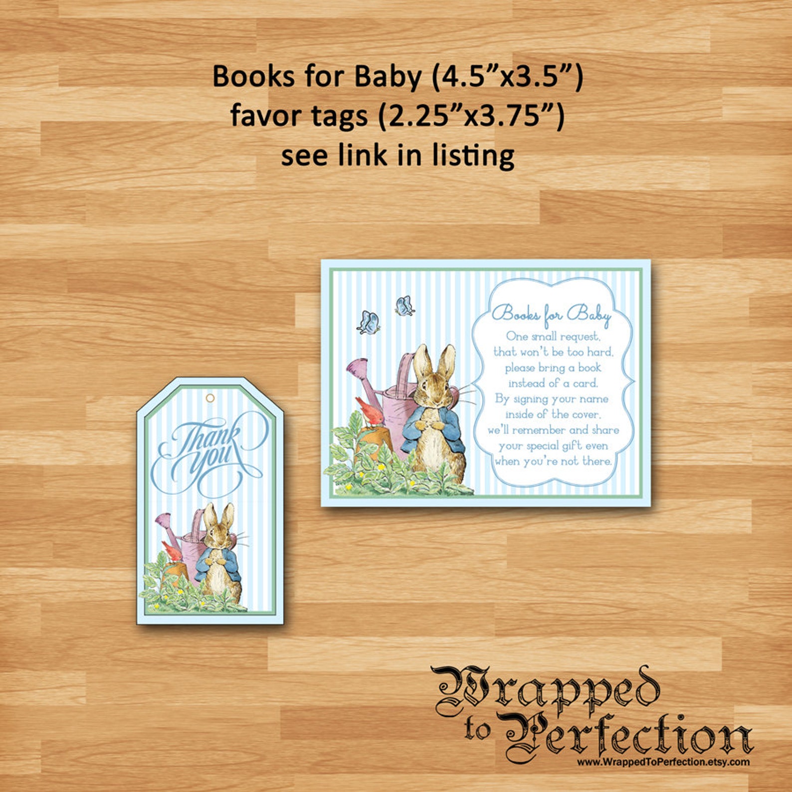 Peter Rabbit Diaper Raffle Card / Baby Shower / - Etsy