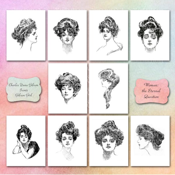 Gibson Girl Print - Etsy