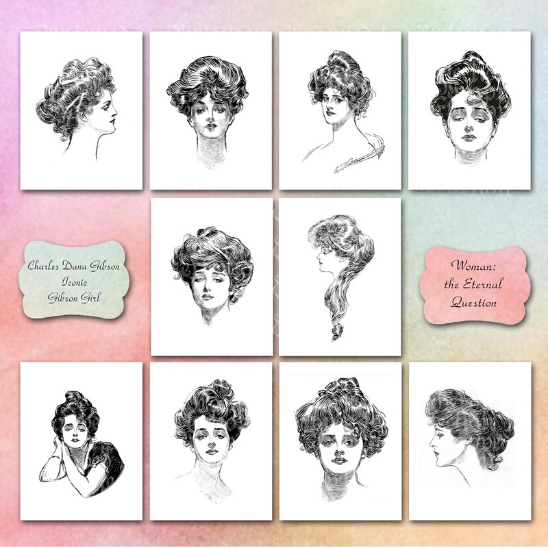 Gibson Girl Print - Etsy