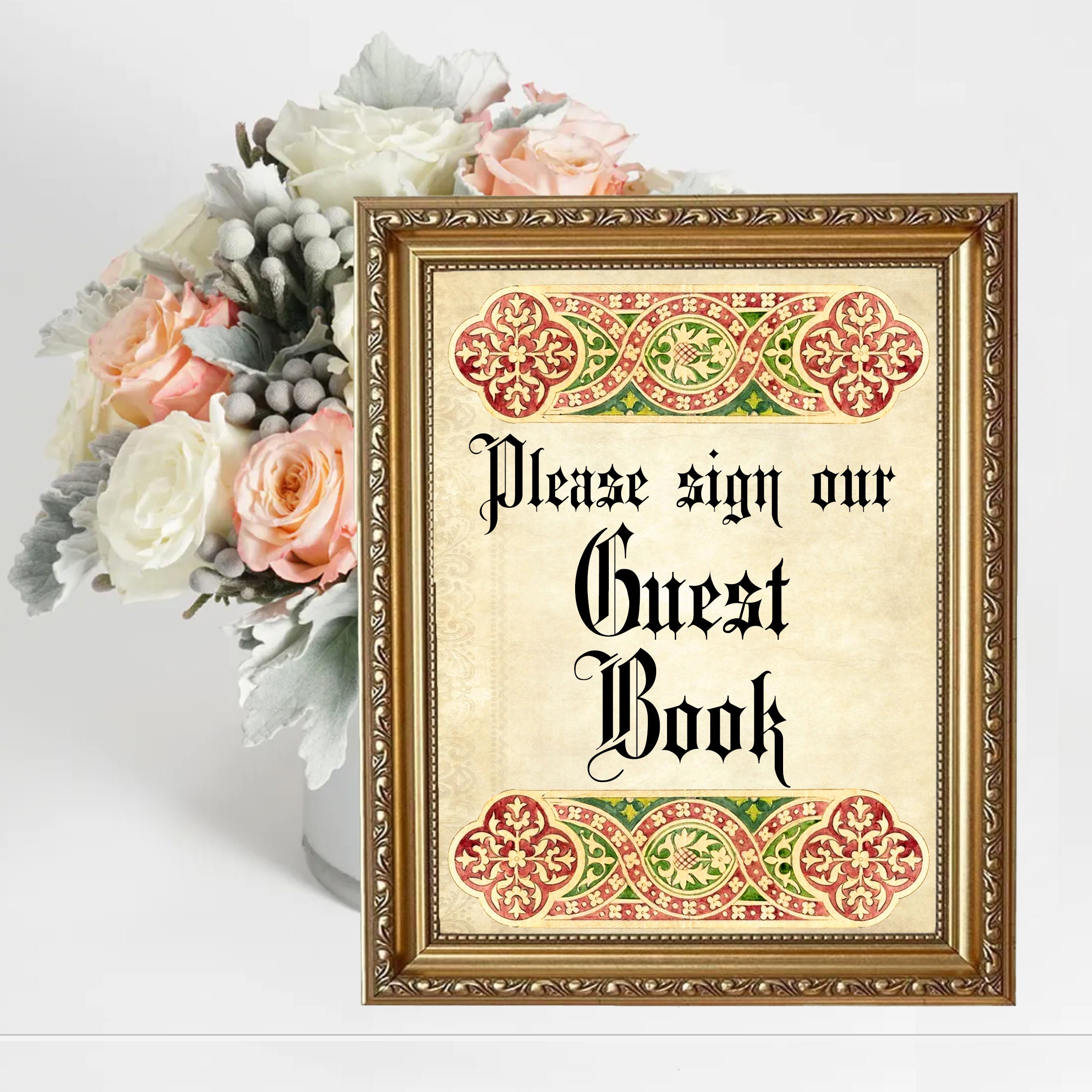 Personalized Medieval Sign: Gothic Renaissance Design (digital or ...