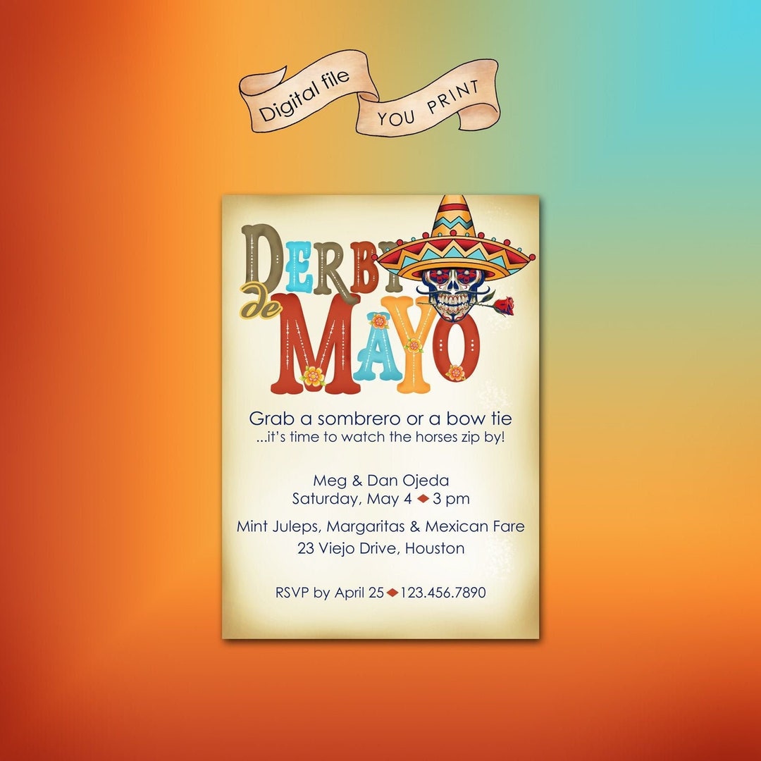 Derby De Mayo, Kentucky Derby, Cinco De Mayo, Sugar Skull, Sombrero ...