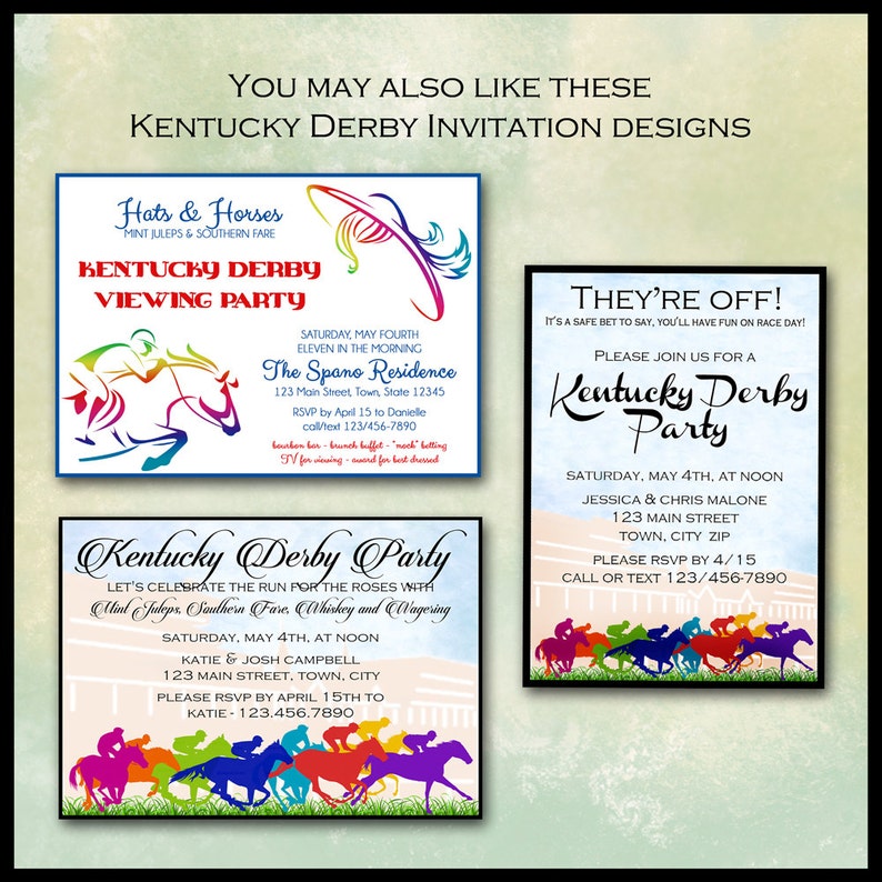 Kentucky Derby Invitation &amp; Betting Slips / Horse Racing / | Etsy