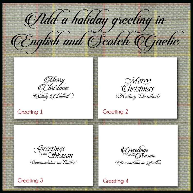 Scotch Castle Christmas Card Midhope Castle in Snow Note Card Highlands Set of 10 Scotland JAMMF Tartan Plaid Stationery Gift