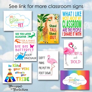 Classroom Sign / We Believe in the Power of Yet, Growth Mindset ...