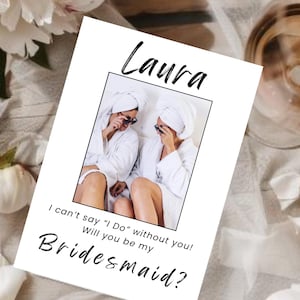 Bridesmaid proposal card template, editable bridesmaid card, maid of honour proposal card, will you be my bridesmaid proposal card