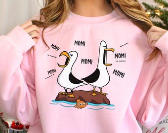 Custom Nemo Seagull Sweatshirt, Finding Nemo Sweatshirt, Seagull Disney Hoodie, Disney Matching Hoodie, Funny Custom Disney Crewneck 624471